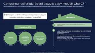 Generating Real Estate Agent Website Copy Through Chatgpt Chatgpt For Real Estate Chatgpt SS V