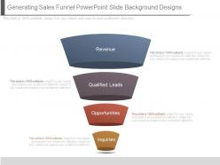 Generating sales funnel powerpoint slide background designs