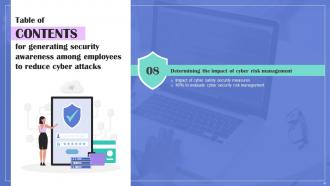 Generating Security Awareness Among Employees To Reduce Cyber Attacks Complete Deck Compatible Best