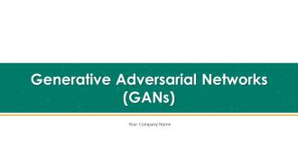 Generative Adversarial Networks GANs Powerpoint Presentation Slides