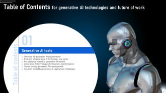 Generative AI Technologies And Future Of Work Powerpoint Presentation Slides AI CD V Attractive Impressive