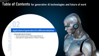 Generative AI Technologies And Future Of Work Powerpoint Presentation Slides AI CD V Content Ready Interactive