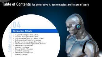 Generative AI Technologies And Future Of Work Powerpoint Presentation Slides AI CD V Pre-designed Interactive