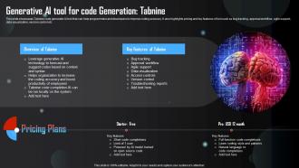 Generative AI Tool For Code Generation Tabnine Generative AI Tools Usage In Different AI SS