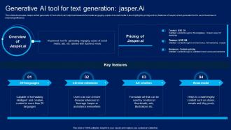 Generative AI Tool For Text Generation Jasper How Generative AI Is Revolutionizing AI SS V