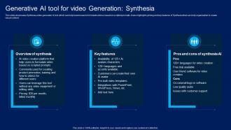 Generative AI Tool For Video Generation Synthesia How Generative AI Is Revolutionizing AI SS V