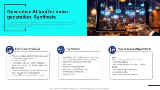 Generative AI Tool For Video Strategic Guide For Generative AI Tools And Technologies AI SS V