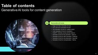 Generative AI Tools For Content Generation Powerpoint Presentation Slides AI CD V Editable Unique