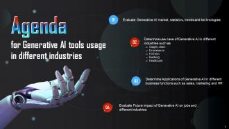 Generative AI Tools Usage In Different Industries Powerpoint Presentation Slides AI CD Impressive Engaging