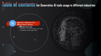 Generative AI Tools Usage In Different Industries Powerpoint Presentation Slides AI CD Visual Adaptable