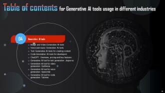 Generative AI Tools Usage In Different Industries Powerpoint Presentation Slides AI CD Attractive Adaptable