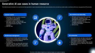 Generative Ai Use Cases In Human Resource Generative Ai Technologies And Future AI SS V