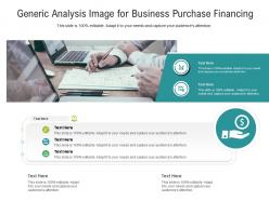 Generic analysis image for business purchase financing infographic template