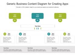 Generic business content diagram for creating apps infographic template