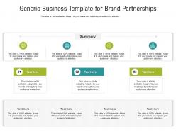 Generic business for brand partnerships infographic template