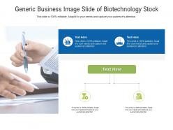 Generic business image slide of biotechnology stock infographic template