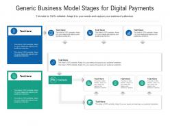 Generic business model stages for digital payments infographic template