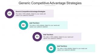 Generic Competitive Advantage Strategies Ppt Powerpoint Presentation Inspiration Templates Cpb