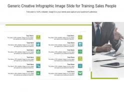 Generic creative image slide for training sales people infographic template