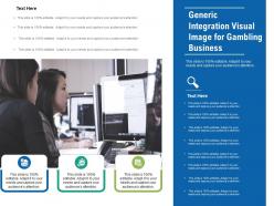 Generic integration visual image for gambling business infographic template