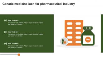 Generic Medicine Icon For Pharmaceutical Industry