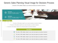 Generic sales planning visual image for decision process infographic template