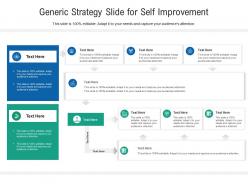 Generic strategy slide for self improvement infographic template