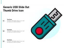 Generic usb slide out thumb drive icon