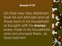 Genesis 17 23 his household or bought with his powerpoint church sermon