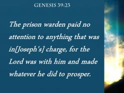 Genesis 39 23 the lord was with joseph powerpoint church sermon