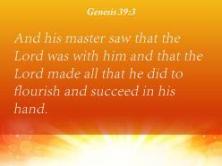 Genesis 39 3 the lord gave him success powerpoint church sermon