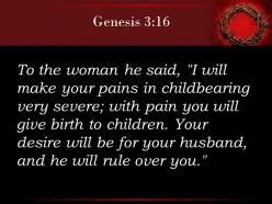 Genesis 3 16 you will give birth to children powerpoint church sermon
