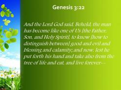 Genesis 3 22 the tree of life and eat powerpoint church sermon