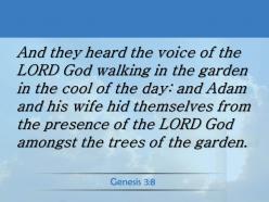 Genesis 3 8 the lord god among powerpoint church sermon