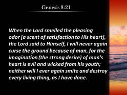 Genesis 8 21 the lord smelled the pleasing powerpoint church sermon