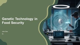 Genetic Technology In Food Security PPT Outline AT