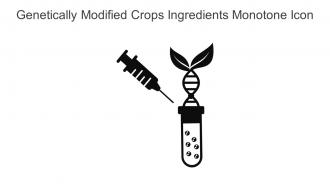 Genetically Modified Crops Ingredients Monotone Icon In Powerpoint Pptx Png And Editable Eps Format