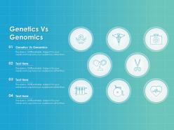 Genetics vs genomics ppt powerpoint presentation file designs