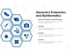 Genomics proteomics and bioinformatics ppt powerpoint presentation infographics