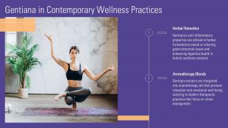 Gentiana In Contemporary Wellness Practices PPT Template ST AI SS