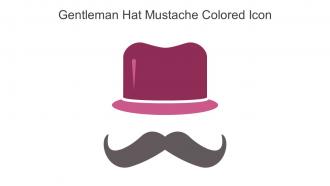 Gentleman Hat Mustache Colored Icon In Powerpoint Pptx Png And Editable Eps Format