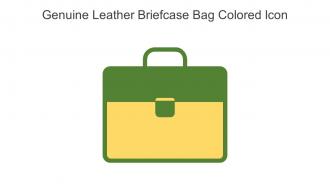Genuine Leather Briefcase Bag Colored Icon In Powerpoint Pptx Png And Editable Eps Format