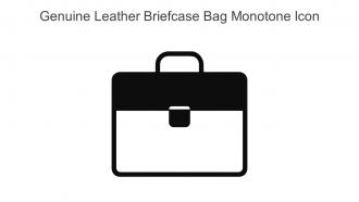 Genuine Leather Briefcase Bag Monotone Icon In Powerpoint Pptx Png And Editable Eps Format