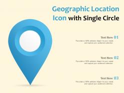 Geographic Location Icon With Single Circle