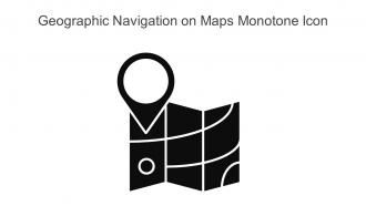 Geographic Navigation On Maps Monotone Icon In Powerpoint Pptx Png And Editable Eps Format