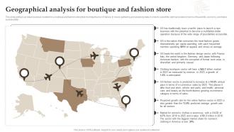 Geographical Analysis For Boutique And Fashion Store Retail Boutique Business Plan BP SS