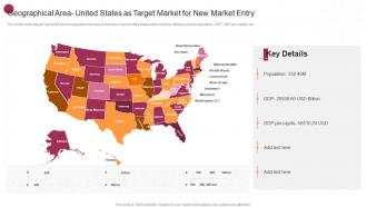 Geographical Area United States As Target Market For New Market Entry New Market Expansion