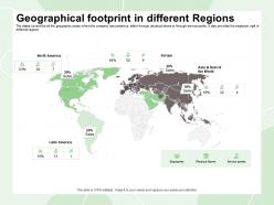 Geographical footprint in different regions physical stores ppt powerpoint presentation slides