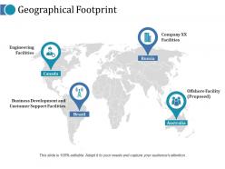 Geographical footprint ppt icon