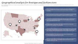 Geographical For Boutique And Fashion Store Clothing And Fashion Brand Business Plan BP SS